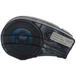 M21-500-499 12.7mm Black on White Nylon Cloth Labels